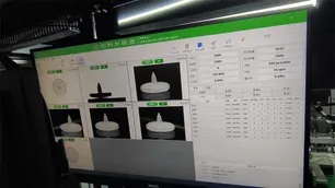 Máquina de inspeção visual de botões